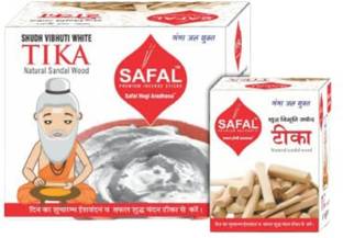 Safal White Chandan Tika | Pack of 6 Liquid Chandan Tilak | Herbal Sandalwood Paste Sandal