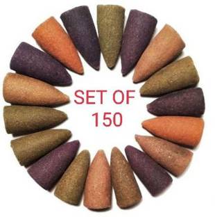 MORATER Backflow Incense Cones Pack of 150 pcs Back Flow Smoke Cone for backflow Burner YES