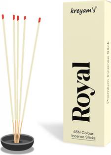 Kreyam's Royal Agarbatti Incense Sticks for Pooja Items charcoal Free 45 Sticks 80 Gms