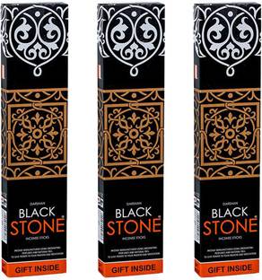 Rudra Pack of 3 (60 Sticks Per Box) Black Stone Incense Sticks Aggarbatti Scented
