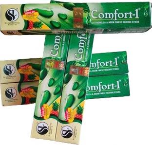Shree Mahalaxmi Comfort Power SL Comfort Original Mosquito Incense Sticks (Pack of 5)650 Sticks Pinnapple