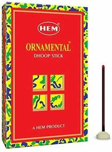 Hem Ornamental Dhoop Sticks Agarbatti for Pooja, Freshness, Meditation, Puja Room Items for Aromatic Environment