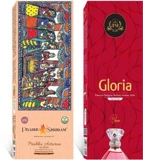 PRABHU SHRIRAM Prabhu Avtaran-Gloria Incense Agarbatti| 118 Sticks|Pack-2 Phool Fragrances Nature Inspired Fragrance, Premium Designer Perfumes