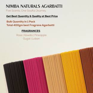 NIMBA Incense sticks 5 in 1 Rose, Gugal, Loban, Pinapple, Kewda