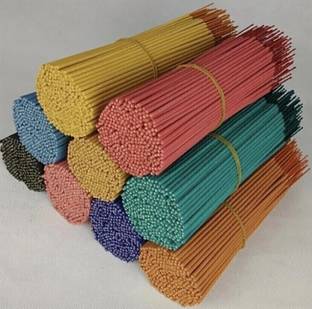 Rajtilak MIX FLEVER AGARBATTI ( INCENSE STICK ) 1 KG MIX COLOURING FLEVER GULAB, MOGRA, SUKHAD, CHANDAN, PANCHRATNA