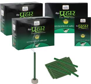 Gaumayam Prahaar Neem Dhoop Sticks 1 Hour Burning 360 Mosquito Repellent Sticks Fragrance Natural Neem,Citronella & Lemongrass