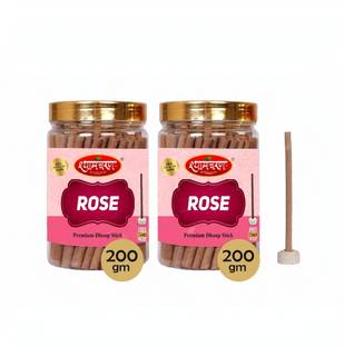 shyamcharan SHYAM CHARAN Flavour Dhoop for Pooja, Dhoop Batti Pack of 400Gm,Pack of Combo Rose Dhoop