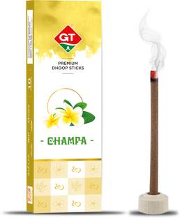 GT Premium Dhoop Sticks Champa for Pooja Stick|Bamboo Less|For Meditation Need Jain Dhoop