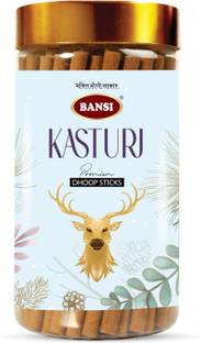 BANSI Signature Premium Dhoop Sticks Kasturi Jar 100Gms Charcoal Free Bambooless Kasturi