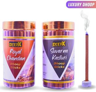 deepx Royal Chandan & Suvarna Kasturi Dhoop Sticks – Premium Dry Dhoop Sticks chandan dhoop sticks, kasturi dhoop sticks, dhoop sticks with fragrance