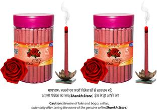 Shankh Rose Dhoop Stick (Incense Stick) Pack of 200 gram (100 + 100) Fragrance Rose