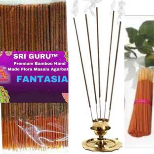 SRI GURUKULAM AGENCY SRI GURU™ FIRDAUSE Premium Bamboo Hand Made Flora Masala Agarbatti, (75 Grams) Agarbatti Incense Sticks