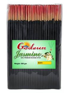 GODSUN 100% Premium Jasmine Agarbatti for temple pooja and positive thoughts positive Energy Quality fragrance Jasmine incense Sticks