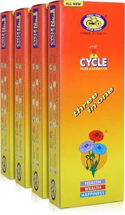 Cycle Three in One Agarbatti with 3 Signature Fragrance for Health, Wealth & Happiness - Lily, Floral, Woody