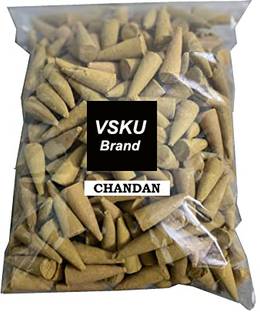 VSKU Dry Dhoop Cone Chandan 400 gram with plastic box family pack Chandan, Hari Chandan
