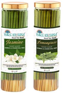 Vringra Jasmine + Lemongrass Incense Sticks - Pooja Agarbatti- Jasmine Fragrance, Lemongrass Fragrance