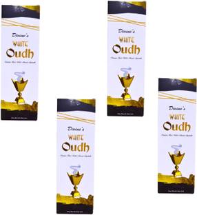 DIVINE White Oudh Luxury Hand Rolled Masala Agarbatti (Pack of 4) Multi - Fragrance