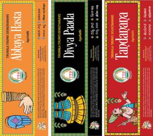 TTD Tirumala Tirupati Devasthanams Agarbathi Combo(Tandanana+AbhayaHasta+DivyaPaada) Made with Flowers