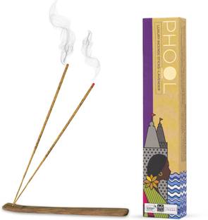 Phool Natural Lavender Incense Sticks for Pooja | Agarbatti Sticks with Temple Flowers Lavender