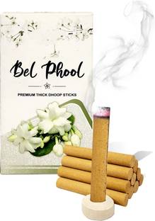 Airtick Box Pack of 1 (10 Sticks Per Box) Bel Phool Premium Thick Dhoop Incense Sticks Scented