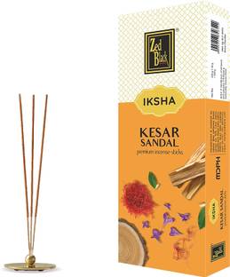 Zed Black Iksha Kesar Chandan Premium Incense Sticks for Pooja, Home & Festivals Fragrance - Kesar, Sandal