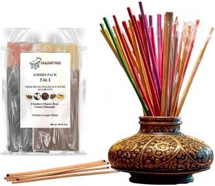 OnlineTree agarbatti 5 Fragrances 400 gram rose, sandal, loban, mogra, pineapple