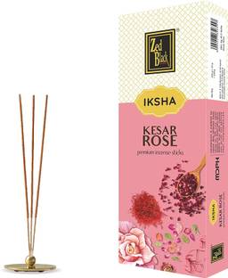 Zed Black Iksha Kesar Rose Premium Incense Sticks for Pooja, Home & Festivals Kesar Rose