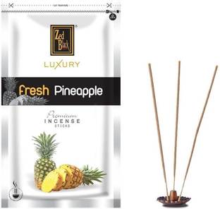 Zed Black Luxury Zipper Medium Incense Stick, Agarbatti Charcoal Free Pineapple