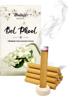 Stylewell Box Pack of 1 (10 Sticks Per Box) Bel Phool Premium Thick Dhoop Incense Sticks Floral Dhoop