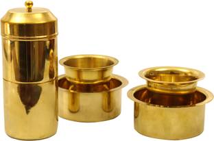 Spillbox Brass Filter Coffee Maker, Brass, Decoction Liquid Maker - COMBO OF DABRA SET-2 Indian Coffee Filter