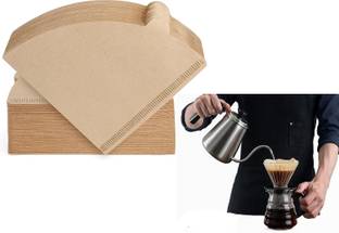 DITCAFOS Coffee Filter for Coffee Dripper & Drip Coffee Maker Filters Disposable 100 Pcs Indian Coffee Filter