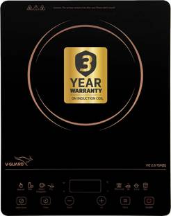 V-Guard 2000 W Induction Cooktop Touch Panel