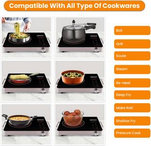 IMMUTABLE 2200 W Induction Cooktop Touch Panel