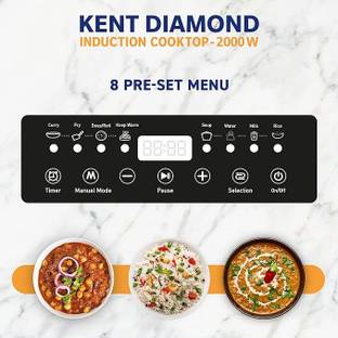 KENT 2000 W Induction Cooktop Touch Panel