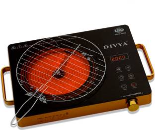 DIVYA 2000 W Radiant Cooktop Jog Dial, Touch Panel