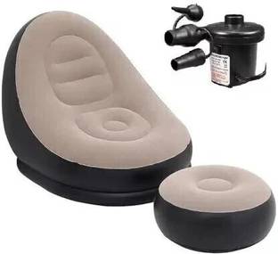 dkian Air Bed Inflatable single sofa Lounge Chair with Footrest electric airblower Inflatable Sofa/ Chair