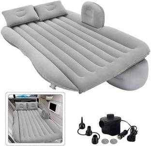 Techtest SP Car Inflatable Bed Beige with Two Air Pillows with Pump Kit for Etios Inflatable Sofa/ Chair