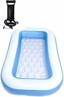 Orioles 5.5 FT. Bath tub for Baby Rectangular with Air Balloon Pump Inflatable Swimming Pool