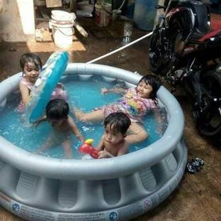 Intelligent Spaceship Paddling Pool Kiddie Swimming Pool, with free pump Inflatable Swimming Pool