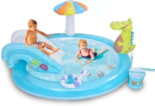 HornFlow Gator Fun Pool (IND*71) For Kids Inflatable Swimming Pool