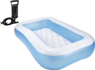 ONIFO 5.5 FT. Bath tub for Baby Inflatable Rectangular Pool with Air Balloon Pump Inflatable Swimming Pool