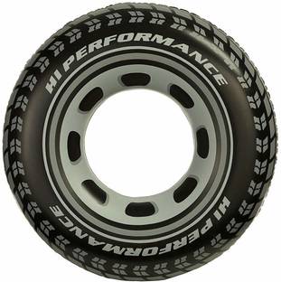 DEVERA Black Wheel Tire Men Swimming Ring Adult Inflatable Pool Inflatable Pool Accessory