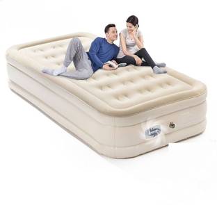 WTE Luxury Air Sofa Cum Bed – Inflatable Mattress & Portable Air Bed for Home Velvet 4 Seater Inflatable Sofa