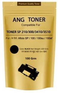 Ang Toner Powder for Ricoh SP100 / SP111 / SP200 / SP210 / SP300 / 3410 / 3510 SF Printer (100 Grams) Black Ink Toner