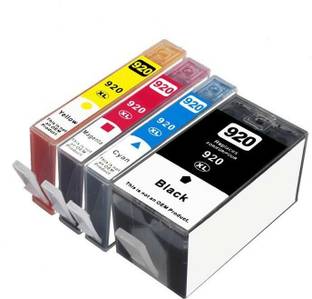 Dubaria 920 XL Ink Cartridge Combo Value Pack Compatible For HP 920 XL Ink Cartridges For Use In For use In OfficeJet 6500 - E709c ,6500A, E710n ,6500A, 7000, E809a, 7500A, E910a Printers - High Yield Cartridges Black + Tri Color Combo Pack Ink Cartridge
