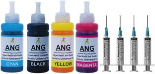 Ang Refill ink For Hp 682 cartridge 2300 2700 4100 100ML With Syringe Black + Tri Color Combo Pack Ink Cartridge