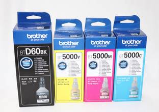 brother Ink Series Black + Tri Color Combo Pack Ink Bottle