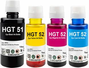 RAMKE GT51 Refill Ink Compatible For 310,315,319,410,415,419,GT5810,GT5820,GT5821 Black + Tri Color Combo Pack Ink Bottle