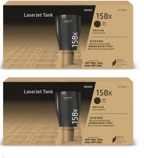 canoff 158X (W1580X) Toner Reload Kit For Use In HP Laserjet Tank MFP 1005w,1020w,2606s Black - Twin Pack Ink Toner