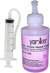 Yorkker Print Head Cleaning Solution for Printers Like L100, 130, 200,210, L8, L805 Black Ink Bottle